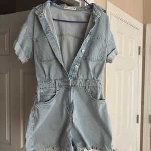 Zara Kids Light Blue Denim One Piece